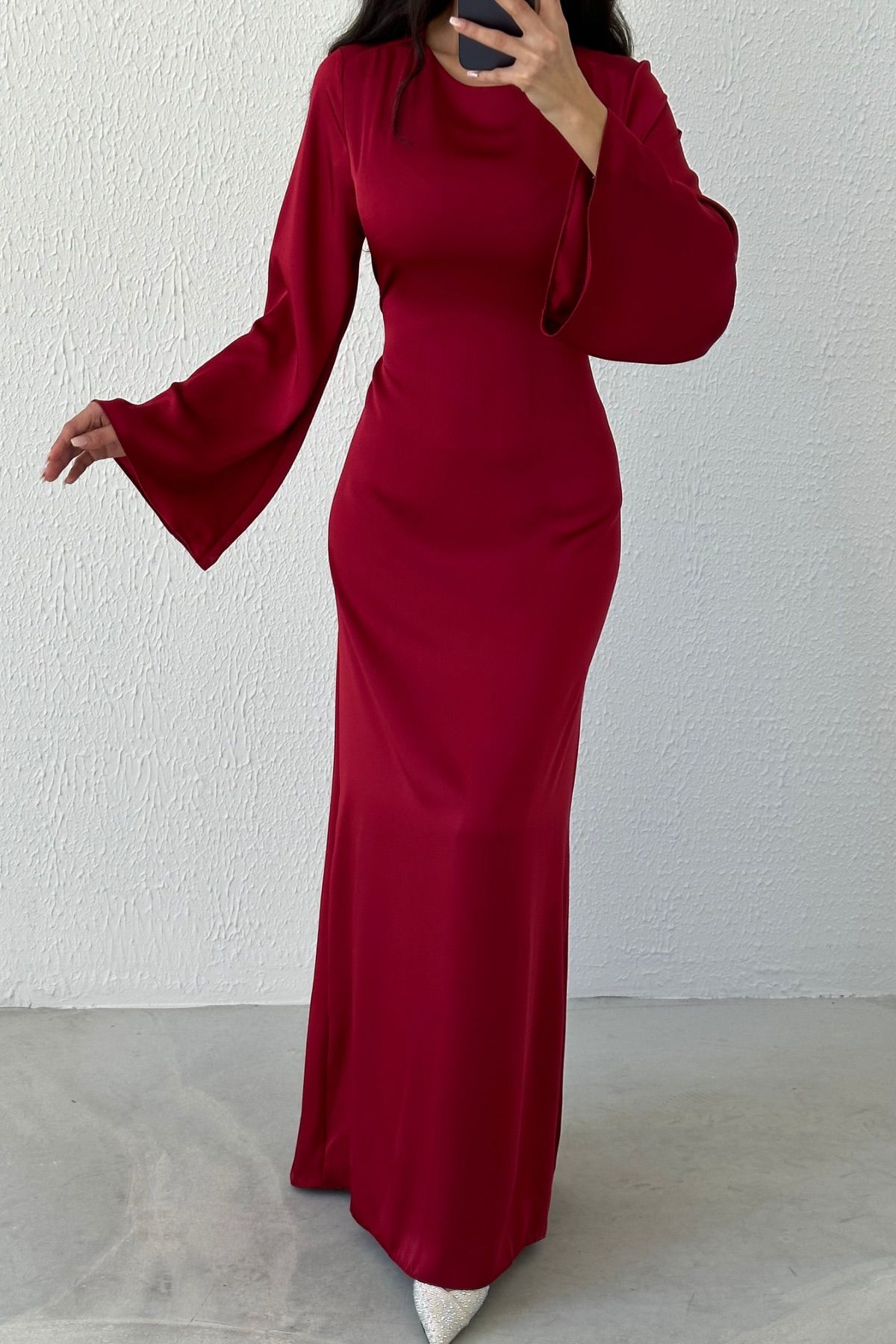 Basic-Abendkleid aus Satin