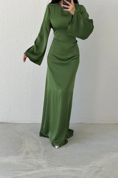 Basic-Abendkleid aus Satin