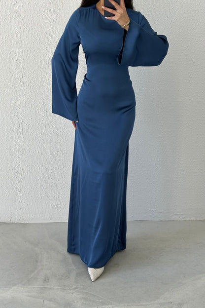 Basic-Abendkleid aus Satin