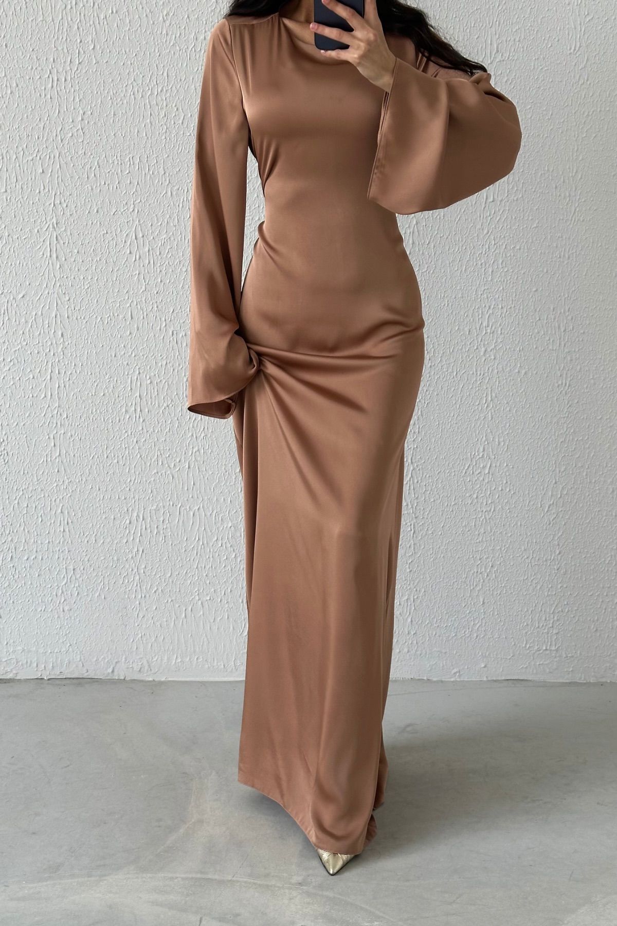 Basic-Abendkleid aus Satin