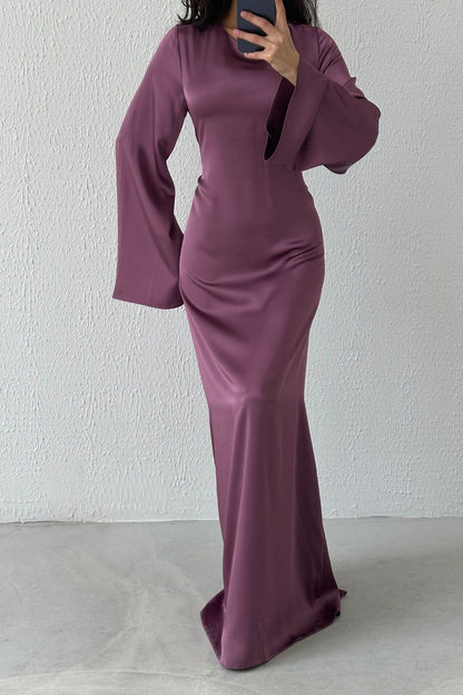 Basic-Abendkleid aus Satin