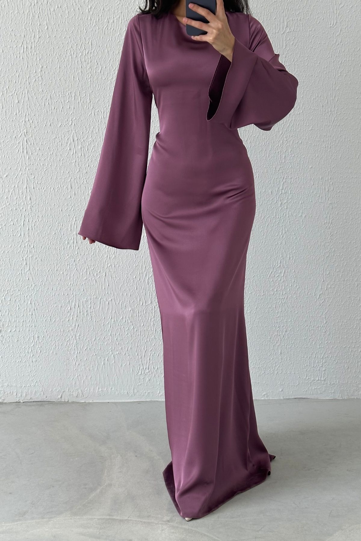 Basic-Abendkleid aus Satin