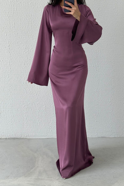 Basic-Abendkleid aus Satin