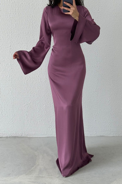 Basic-Abendkleid aus Satin