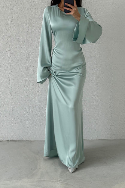 Basic-Abendkleid aus Satin