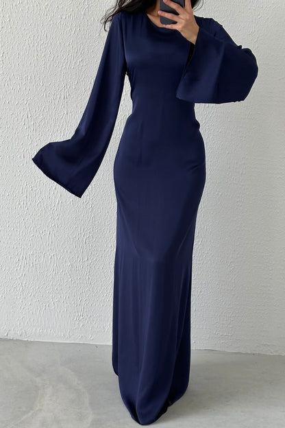 Basic-Abendkleid aus Satin