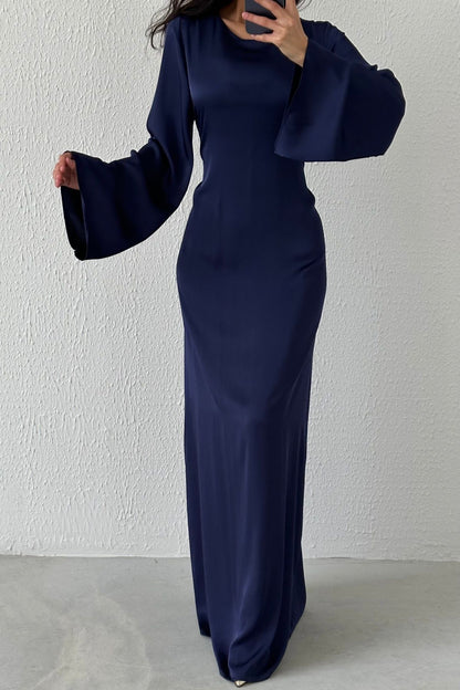 Basic-Abendkleid aus Satin