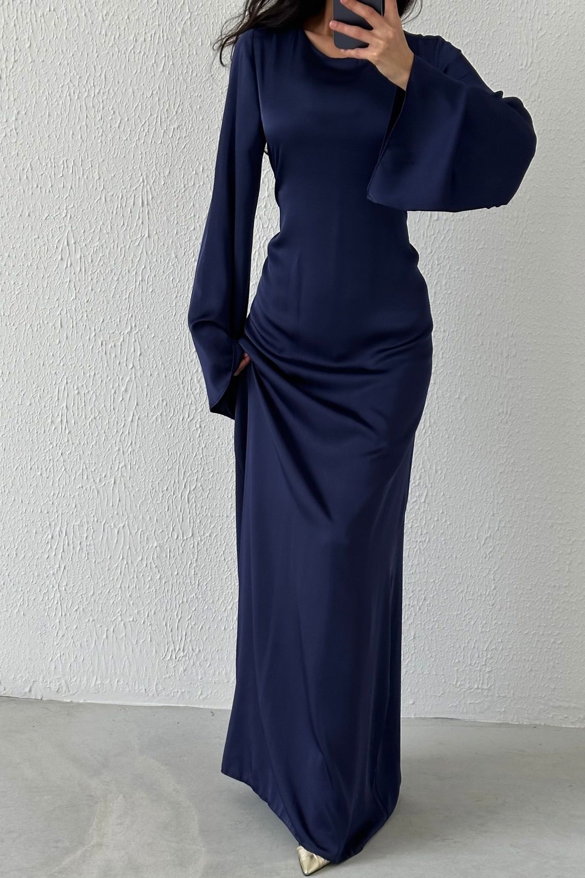 Basic-Abendkleid aus Satin