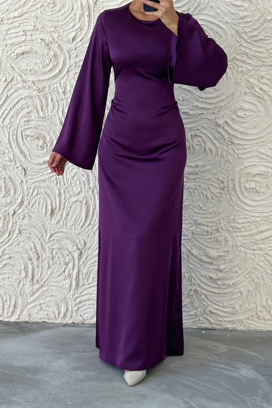 Basic-Abendkleid aus Satin
