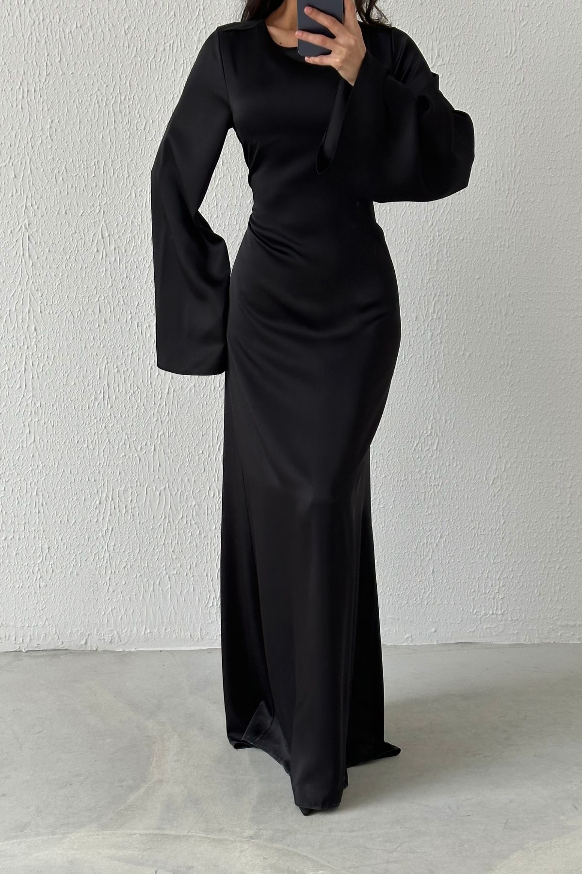 Basic-Abendkleid aus Satin