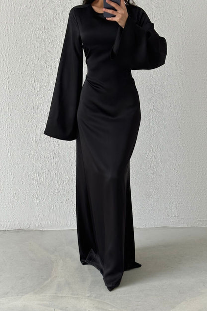 Basic-Abendkleid aus Satin